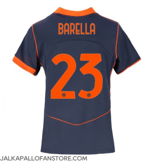 Inter Milan Nicolo Barella #23 Kolmaspaita Naisten 2025-26 Lyhythihainen Inter Milan Nicolo Barella #23 Kolmaspaita Naisten 2025-26 Lyhythihainen